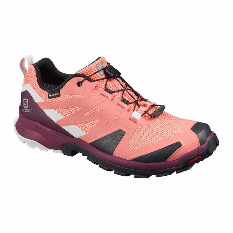 Salomon XA ROGG GTX W Zapatillas Trail Running Mujer - Coral / Negras - Colombia (89573-FOAZ)